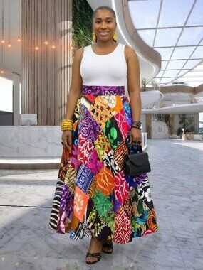 Amani Patch Maxi Skirt